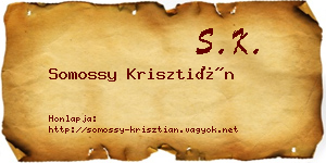 Somossy Krisztián névjegykártya